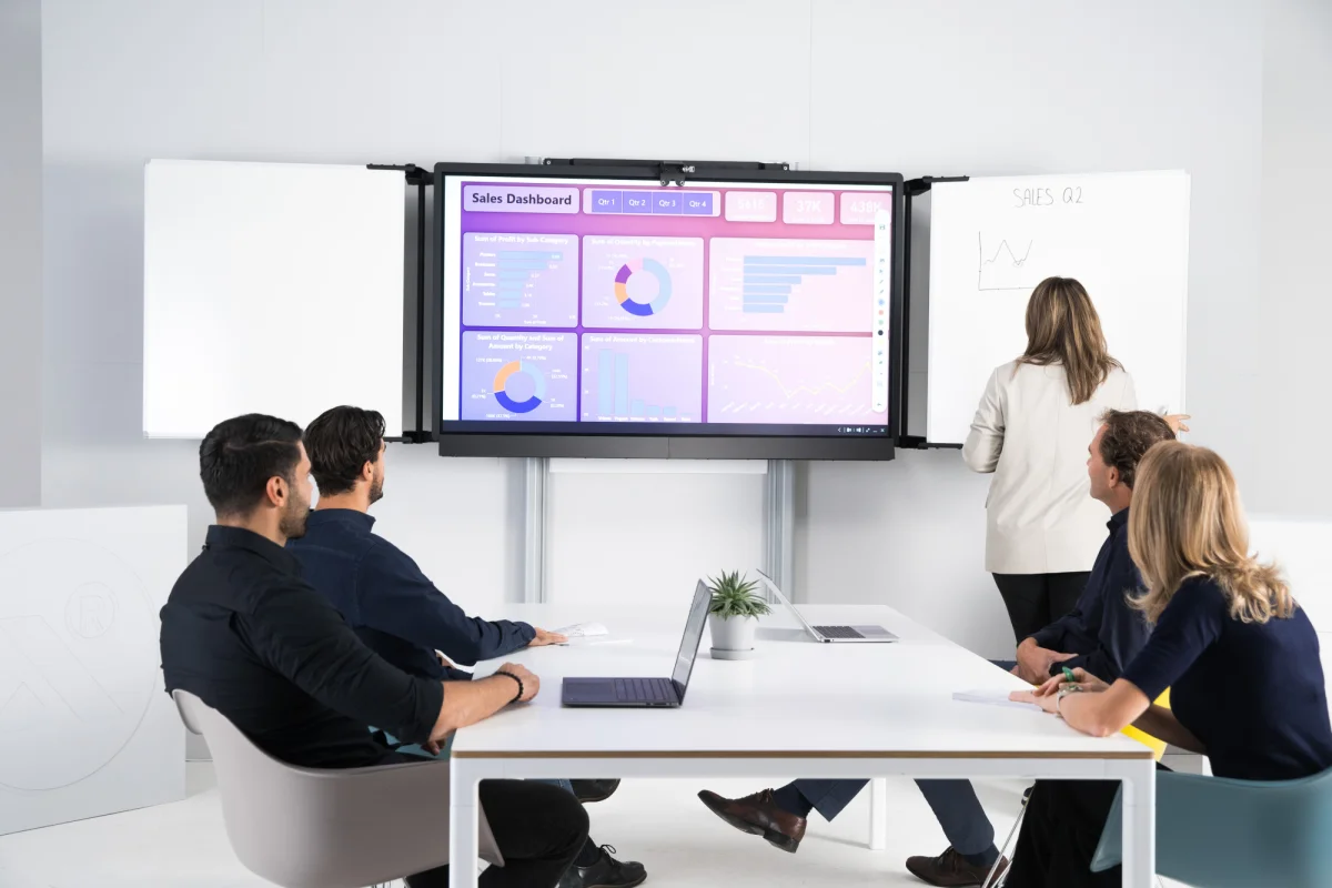 BalanceBox-Winx-whiteboard-solution-height-adjustable-mount-on-floor-support